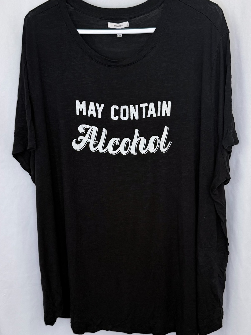 Maurices Black "May Contain Alcohol" Graphic Tee size 3X